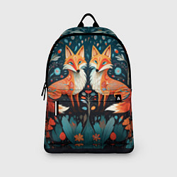 Рюкзак Две лисички в стиле фолк арт, цвет: 3D-принт — фото 2
