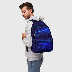 Рюкзак Яркие неоновые полосы - минимализм, цвет: 3D-принт — фото 2