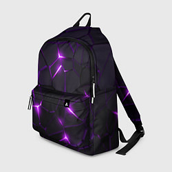 Рюкзак Неоновые плиты с фиолетовым свечением, цвет: 3D-принт