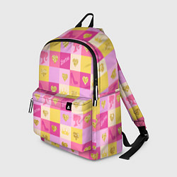 Рюкзак Барби: желтые и розовые квадраты паттерн, цвет: 3D-принт
