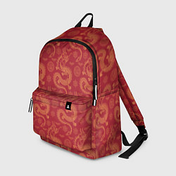 Рюкзак Dragon red pattern, цвет: 3D-принт