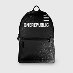Рюкзак OneRepublic glitch на темном фоне: символ сверху, цвет: 3D-принт — фото 2