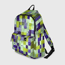 Рюкзак Ретро квадраты болотные, цвет: 3D-принт