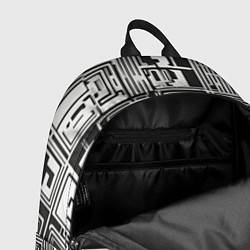 Рюкзак Белые полосы на чёрном фоне, цвет: 3D-принт — фото 2