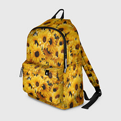 Рюкзак Желтые объемные цветы от нейросети, цвет: 3D-принт