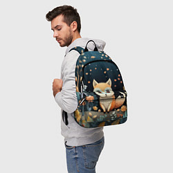 Рюкзак Фэнтезийная лисичка в лесу фолк-арт, цвет: 3D-принт — фото 2