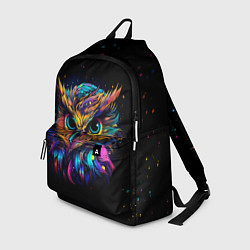 Рюкзак Разноцветная цифровая сова - нейросеть, цвет: 3D-принт