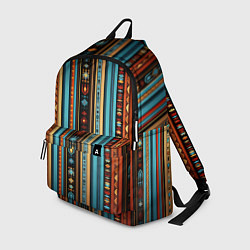Рюкзак Этнический паттерн в вертикальную полоску, цвет: 3D-принт