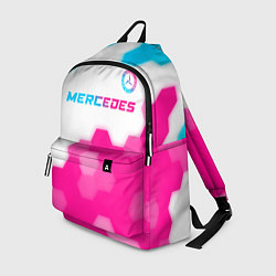 Рюкзак Mercedes neon gradient style посередине, цвет: 3D-принт