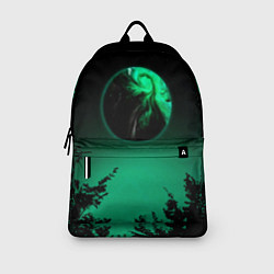 Рюкзак Неоновая зеленая луна, цвет: 3D-принт — фото 2
