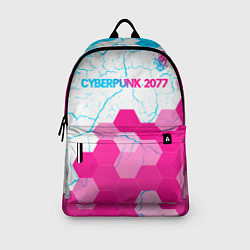 Рюкзак Cyberpunk 2077 neon gradient style посередине, цвет: 3D-принт — фото 2