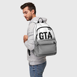 Рюкзак GTA glitch на светлом фоне посередине, цвет: 3D-принт — фото 2