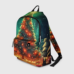 Рюкзак Новогодняя сияющая елка, цвет: 3D-принт
