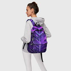 Рюкзак Фиолетовые неон полосы киберпанк, цвет: 3D-принт — фото 2