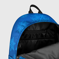 Рюкзак Голубые снежинки, цвет: 3D-принт — фото 2