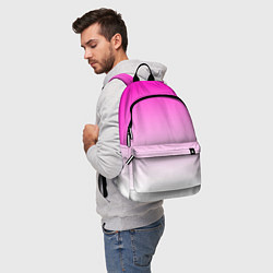 Рюкзак Розово-белый градиент, цвет: 3D-принт — фото 2