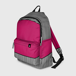 Рюкзак Узор из красного и черно-белых полос, цвет: 3D-принт