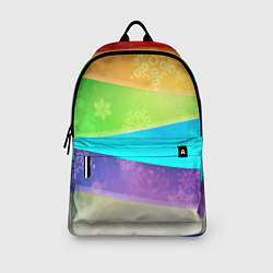Рюкзак Абстрактный разноцветный волнистый фон со снежинка, цвет: 3D-принт — фото 2