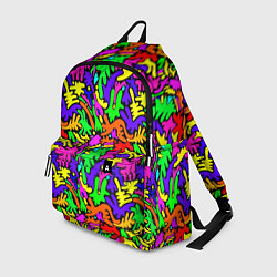 Рюкзак Яркие цветные каракули, цвет: 3D-принт