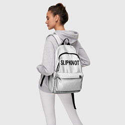 Рюкзак Slipknot glitch на светлом фоне посередине, цвет: 3D-принт — фото 2