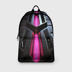 Рюкзак Розовые неоновые вставки в черной конструкции, цвет: 3D-принт — фото 2