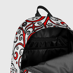 Рюкзак Красный кружевной узор, цвет: 3D-принт — фото 2