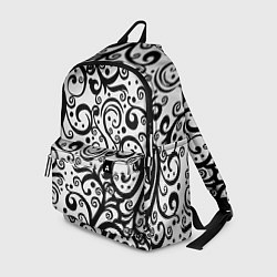 Рюкзак Чёрный кружевной узор, цвет: 3D-принт