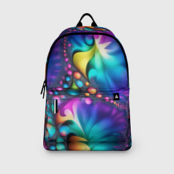 Рюкзак Розово синий фрактал, цвет: 3D-принт — фото 2