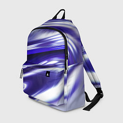 Рюкзак Белая синяя абстракция волнами, цвет: 3D-принт