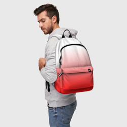 Рюкзак Градиент бело-красный, цвет: 3D-принт — фото 2