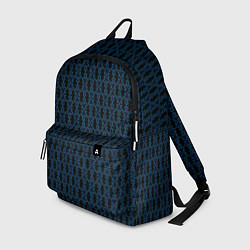 Рюкзак Узоры чёрно-синий паттерн, цвет: 3D-принт
