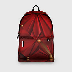 Рюкзак Красный материал со складками, цвет: 3D-принт — фото 2