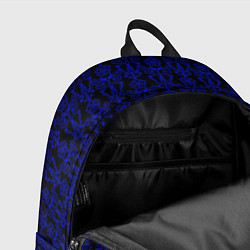 Рюкзак Чёрно-синий узоры, цвет: 3D-принт — фото 2
