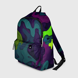 Рюкзак Неопределенный яркий камуфляж, цвет: 3D-принт