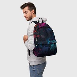 Рюкзак Темная цветная абстракция пятнами, цвет: 3D-принт — фото 2