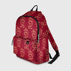 Рюкзак Китайский дракон на красном фоне, цвет: 3D-принт