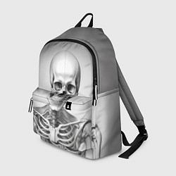 Рюкзак Скелет черно белый, цвет: 3D-принт
