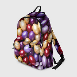 Рюкзак Красные и фиолетовые пасхальные яйца, цвет: 3D-принт