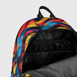 Рюкзак Разноцветные полосы волны, цвет: 3D-принт — фото 2