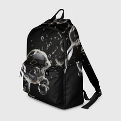 Рюкзак Пузыри на черном, цвет: 3D-принт