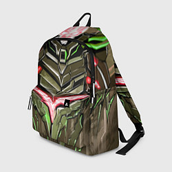 Рюкзак Броня зелёная и красная, цвет: 3D-принт