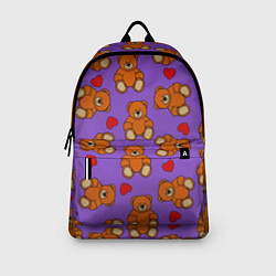 Рюкзак Игрушечные мишки и сердца, цвет: 3D-принт — фото 2