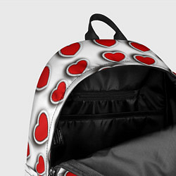 Рюкзак Стикеры наклейки сердечки объемные, цвет: 3D-принт — фото 2