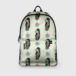 Рюкзак Девушка и цветок, цвет: 3D-принт — фото 2