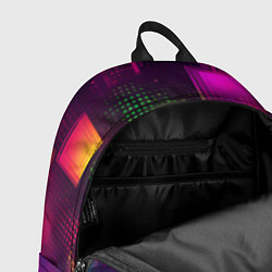 Рюкзак Разноцветные квадраты и точки, цвет: 3D-принт — фото 2