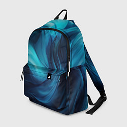 Рюкзак Синяя абстракция в виде волн, цвет: 3D-принт