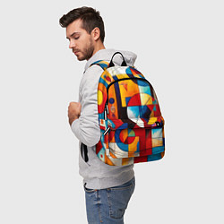 Рюкзак Абстракция из ярких цветов и геометрических фигур, цвет: 3D-принт — фото 2