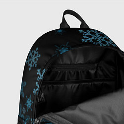 Рюкзак Cнежинки - snowflakes, цвет: 3D-принт — фото 2
