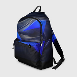 Рюкзак Black and blue abstract background sport style, цвет: 3D-принт