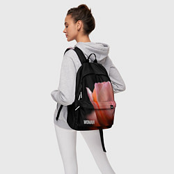 Рюкзак Тюльпан на чёрном - woman, цвет: 3D-принт — фото 2